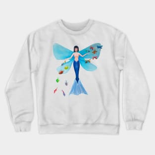 winged mermaid Crewneck Sweatshirt